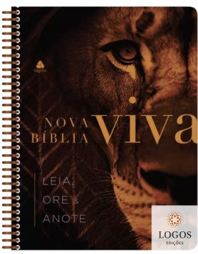 Nova Bíblia Viva - Anote - capa espiral - Leão força e poder. 9788577424139