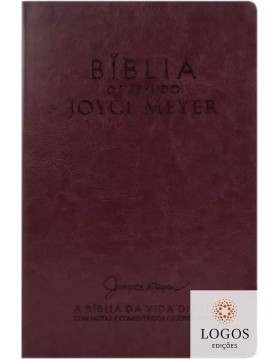 Bíblia de Estudo Joyce Meyer - A Bíblia da Vida Diária - NVI - letra grande - capa luxo marsalla. 6015924366334
