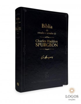 Bíblia de Estudos e Sermões de Charles Haddon Spurgeon - NVT - edição de luxo - capa preta. 9781680434767