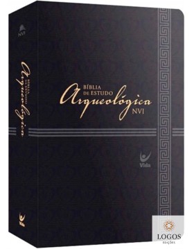 Bíblia de Estudo Arqueológica - NVI - capa luxo preta. 9788000003085