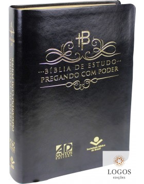 Bíblia de Estudo Pregando com Poder - capa preta. 9788531116872. Adelson Damasceno Santos