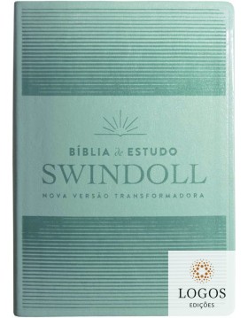 Bíblia de Estudo Swindoll - NVT - capa luxo verde-água. 7898665820568. Charles Swindoll