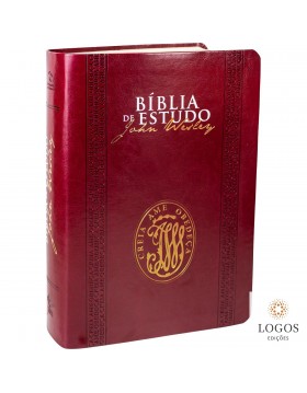 Bíblia de Estudo John Wesley - capa luxo vinho. 7899938413654